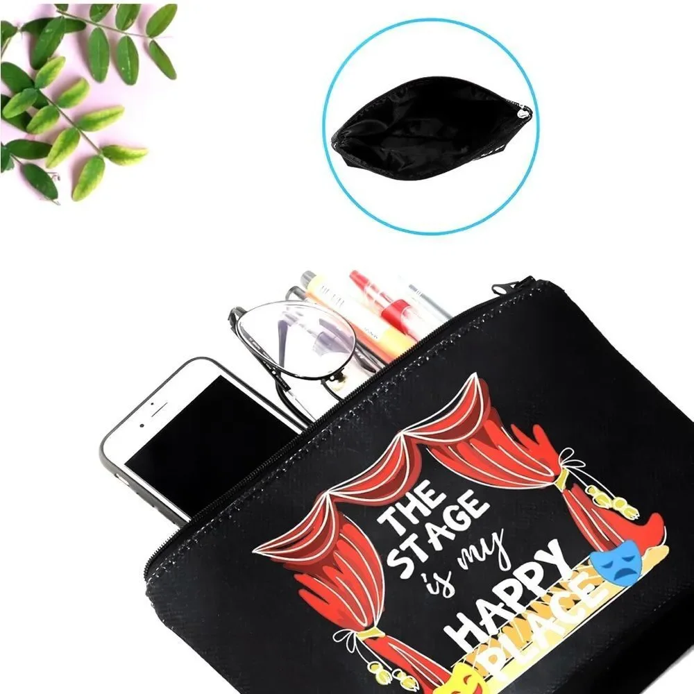NEW Performer Gift Musical Lovers The Stage is My Happy Place Cosmetic Bag